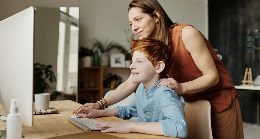 kid and mother