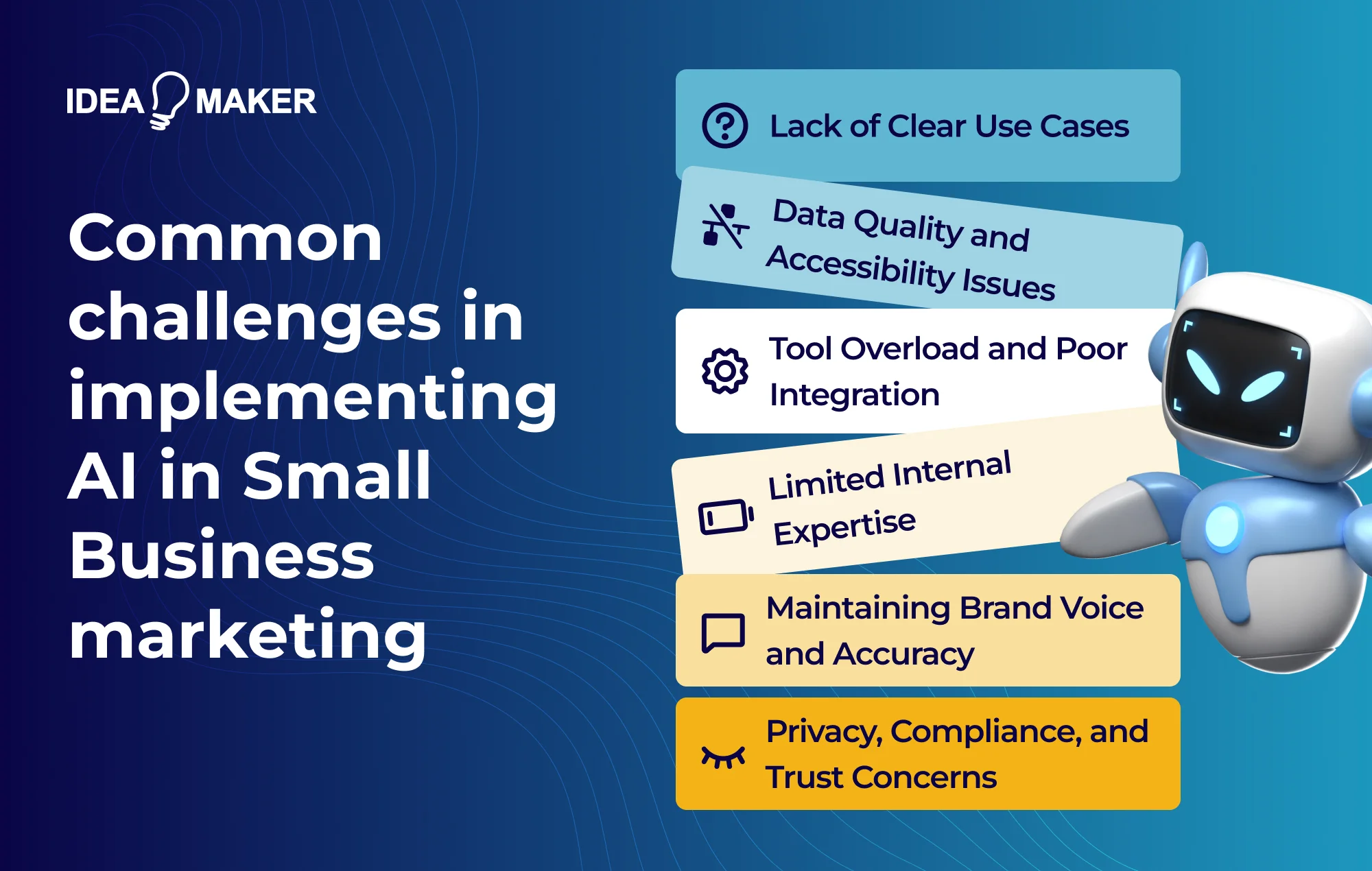 Idea Maker - common challenges in implementing ai in small business marketing